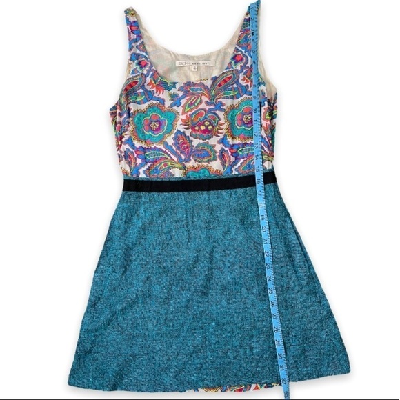 Rachel Roy Paisley Print Tie Back Cutout Linen Fit and Flare Dress sz 4 - Picture 11 of 15